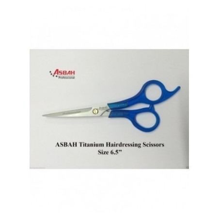 Asbah Professional Hair Cutting Scissor - Blue Handle 6.5"