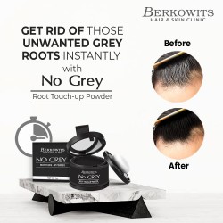 Berkowits Hair & Skin Clinics No Grey Root Touch Up Powder Hair Concealer For Grey 4g Black