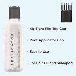 VREENY Hair Root Applicator Bottle with Comb Cap for Applying Hair Oil Shampoo and Medicine