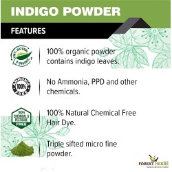 The Forest Herbs Natural Care From Nature Organic Indigo Powder for Hair Colour 200g Pack of 1