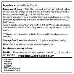 H&c Herbal Ingredients Expert Natural Indigo Powder Indigofera Tinctoria For Hair 227g Black Pack Of 1