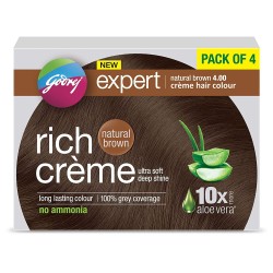 Godrej Expert Rich Creme Hair Color Pack of 4 4.00 Natural Brown
