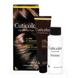 Cuticolor Hair Coloring Cream 60g+60g Dark Brown 3.0