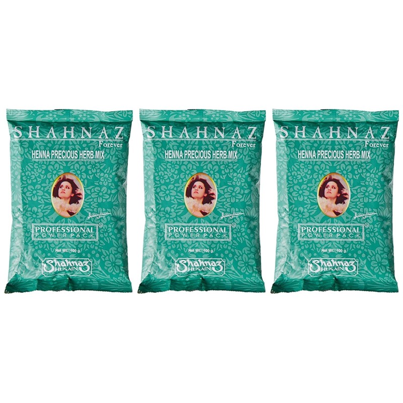 Shahnaz Husain Henna Precious Herb Mix 100g Green Pack of 3