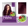 Nisha Henna Based Hair Color 15gm Each Sachet No Ammonia Long Lasting Pack of 10 Burgundy Red