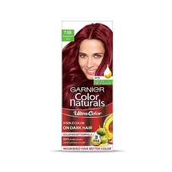 Garnier Hair Colouring Creme Long-lasting Colour Smoothness & Shine Color Naturals Shade 7.65 Raspberry Red 55ml and 50g