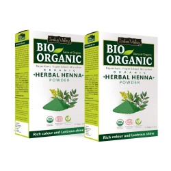 Indus Valley Bio Organic Combo Herbal Henna Powder for Hair 100g 2 200g Green