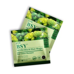 BSY Noni Black Hair Magic Hair color shampoo 12ml x 5 Sachets Ammonia Free Hair Color Shampoo for men