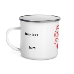Aries Zodiac Sign Birthday Customised Gift Enamel Coffee Mug with Custom Message