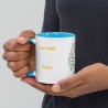 Taurus Zodiac Sign Birthday Customised Gift Mug with Color Inside with Custom Message
