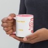 Aries Zodiac Sign Birthday Customised Gift Mug with Color Inside with Custom Message 
