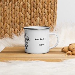 Cancer Zodiac Sign Birthday Customised Gift Enamel Coffee Mug with Custom Message