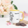 Cancer  Zodiac Sign Birthday Customised Gift Mug with Color Inside with Custom Message