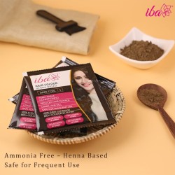 Iba Hair Color Dark Coal 70g Pack of 2 100% Pure Henna Based Powder Sachet Naturally Coloured Hair & Long Lasting Conditioning