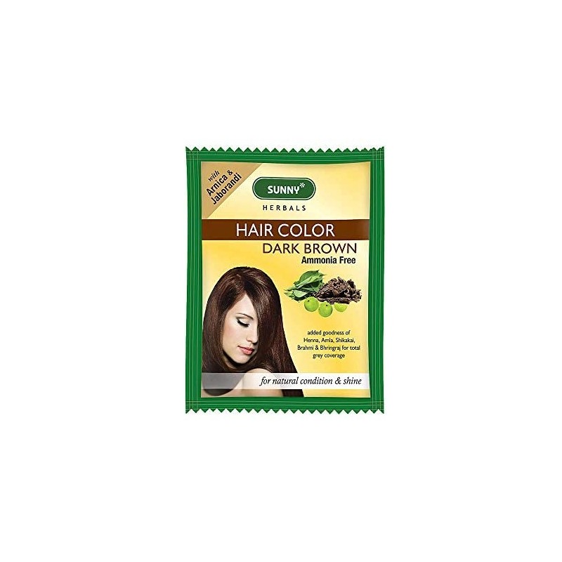 Sunny Bakson Hair Color Ammonia Free Dark Brown Pack Of 12 X 20gm