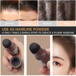 Rsentera Natural Hairline Powder Hair Shading Sponge Pen Hairline Shadow Powder Stick Quick Root Touch-Up