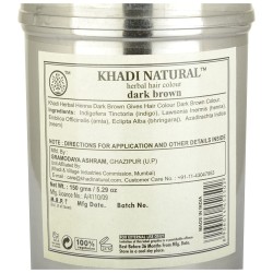 Khadi Natural Dark Brown Hair Colour Herbal Hair Colour Natural Hair Powder For Dark Brown Hair  150g