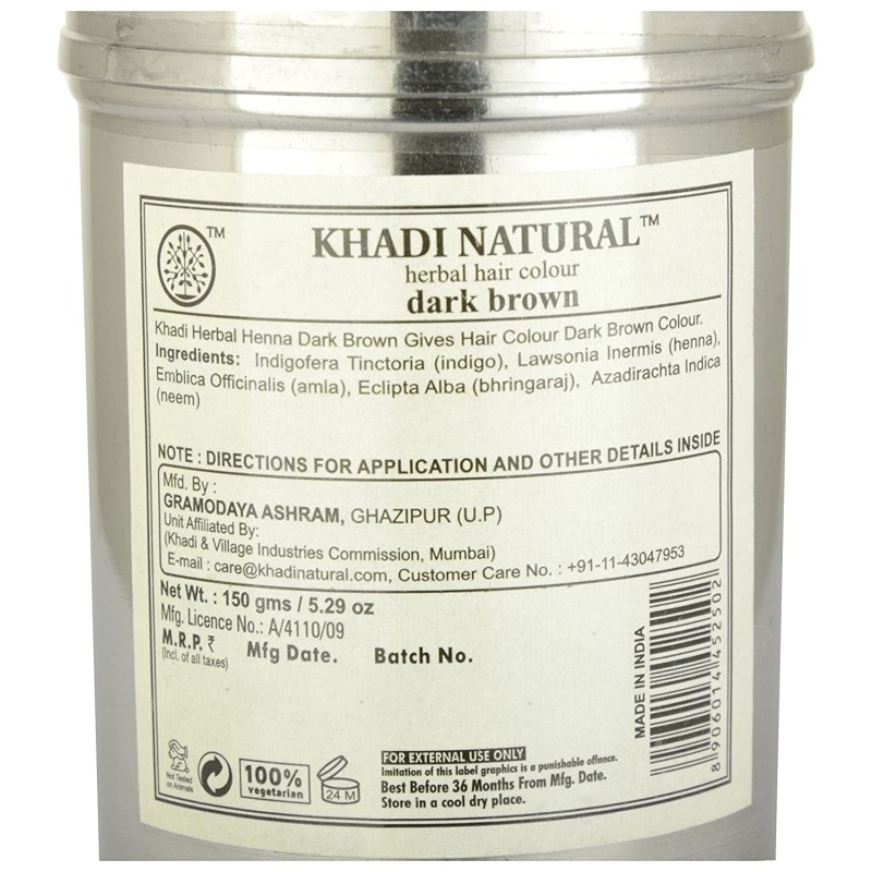 Khadi Natural nut brown henna hair colour review  RARA  mehndi paste for  dark brown color  YouTube