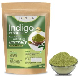 Florecer Organic Indigo Powder For Hair Black Triple-Sifted & Microfine Powder 100g