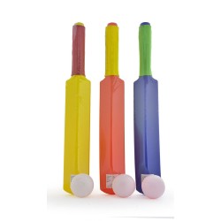 Tanman Plastic Bat Small Size With Rubber Grip On Handle Multi Colors