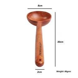 The Indus Valley Neem Wood Compact Flip/Spatula/Ladle for Cooking Dosa/Roti/Chapati Kitchen Tools