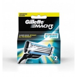 Gillette Mach 3 Manual Shaving Razor Blades 2S Pack Cartridge