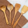 Mondayou Wooden Cooking Utensils Wooden Spoons for Cooking Wooden Spoons for Nonstick Cookware