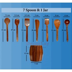 Decorlay Wooden Spoon Natural Handmade Cooking Spoon Set Kitchen Utensils Frying Spoon Ladles & Turning Spatula