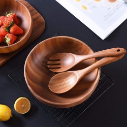 Gudamaye Wooden Kitchen Utensils Set 6 PCS Wooden Spoons for Cooking Wooden Cooking Utensils Natural Teak