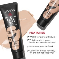 Revlon Colorstay Full Cover Matte Foundation Lotion Buff Clear 1S10448b01143002