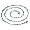 Meenaz Chain For Men Boyfriend Jewellery Stainless Steel Valentine Long Chain Gents Platinum Necklace Silver Chain