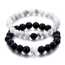 Bracelets Multi Layer Tiple Protection Stone Beads Couple Combo Matching Best Friend Relationship Couple Bracelet 2 Pcs