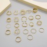 Shining Diva Fashion 22pcs Latest Stylish Stackable Kunckle Rings Set for Women and Girls Butterfly Heart Boho Rings