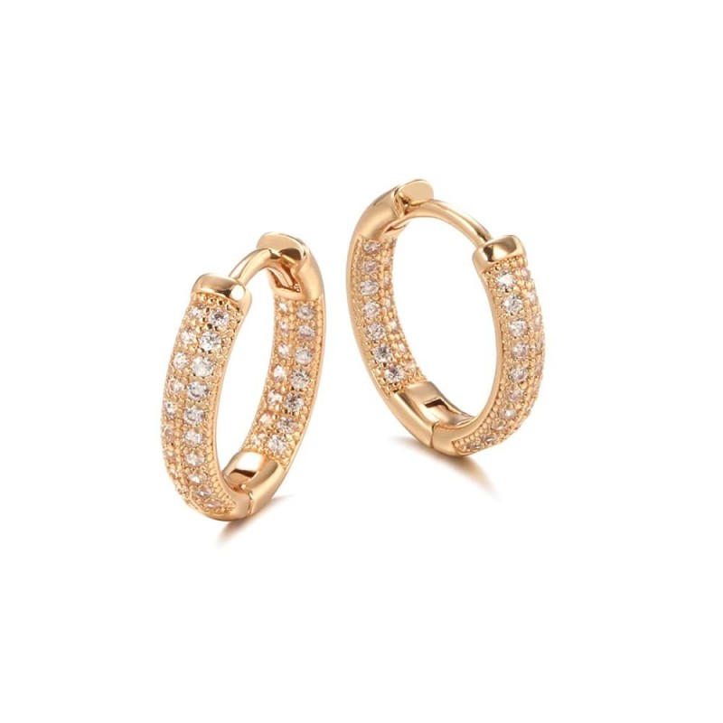 Buy Diamond Hoop Earring18k Rose Gold Diamond Hoop Earring18mm Online in  India  Etsy
