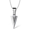 Okos Men's Fashion Jewellery Solid Spear Point Arrowhead Pendant Necklace With Chain For Boys And Men Pd1000875