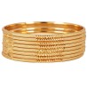 Shining Diva Fashion Latest One Gram Gold Plated Set of 8 Traditional Bangles for Women and Girls