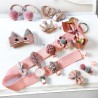 YouBella Hair Jewellery Clip Set for Baby Band for Girls Pack of 18 Pink