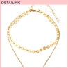 Femnmas Elegant Golden Layered Coin Choker Necklace For Girls & Women's