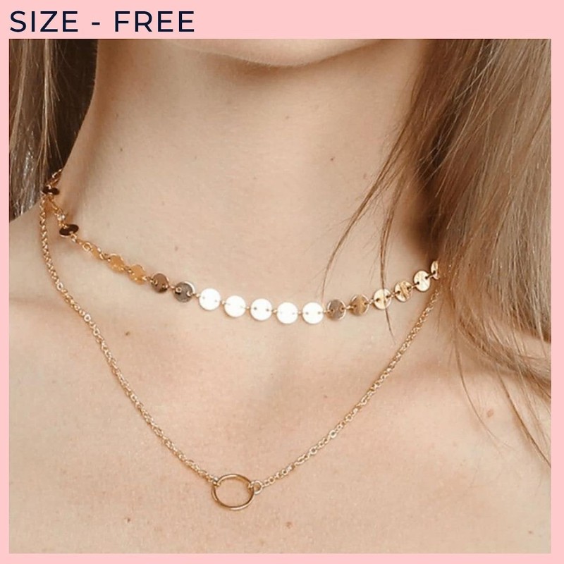 Buy | Vintage Multi Layered Choker Chain Necklaces For Women Popular Trendy  Jewelry Round Sequin Star Moon Drop Pendant-Style 3-Eepleberry