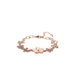 YouBella Jewellery Bracelets for Women Stylish Rose Gold Plated Crystal Bracelet Bangle Jewellery for Girls and Women