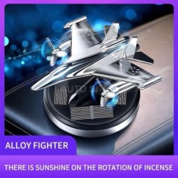 Car Air Freshener Fighter Aeroplane Perfume Solar Power Plane Diffuser Aluminum Airplane 10ml