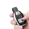 Mercedes Benz Silver Soft TPU Leather Remote Control Key Fob Cover Case