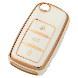 Flip Key Fob Case Soft Tpu Full Protection Cover Compatible With Beetle Cc Eos Jetta Golf Gti Jetta Passat Phaeton R32