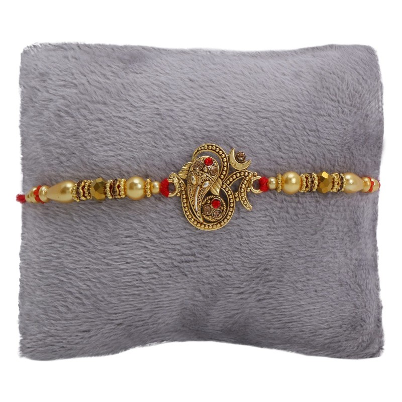 Golden Female Rakhi Bracelet at Rs 220/piece in Mumbai | ID: 2850424577030