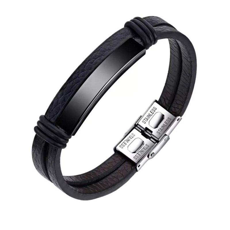 Buy High quality Braided Leather Bracelets for Mens Boys Bracelets Fashion  Stainless Steel Magnetic Clasp 7585 Inch online  Looksgudin