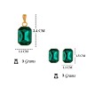 Jfl Jewellery For Less One Gram Gold Plated Octagon Shape Crystal Pendant Combo With Fancy Earring For Women & Girls