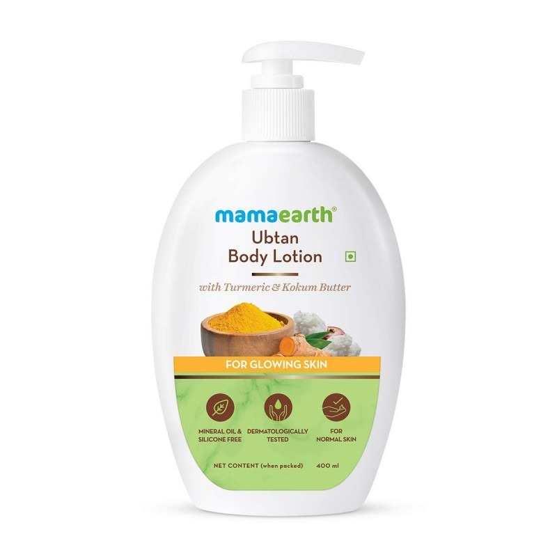 Mamaearth Ubtan Body Lotion with Turmeric & Kokum Butter for Glowing