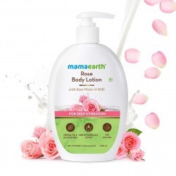 Mamaearth Rose Body Lotion with Rose Water and Milk For Deep Hydration 400ml All Skin Types