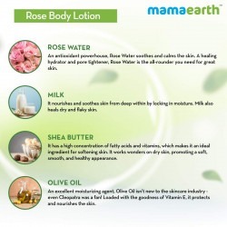 Mamaearth Rose Body Lotion with Rose Water and Milk For Deep Hydration 400ml All Skin Types
