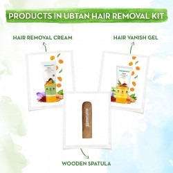 Mamaearth Ubtan Nourishing Hair Removal Kit With Turmeric & Saffron for Hair Removal & Growth Reduction 100+50 g